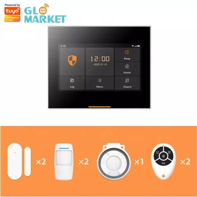 Glomarket Tuya 4g/Wifi Faça você mesmo sistemas de alarme de segurança residencial sem fio Controle de aplicativo antifurto