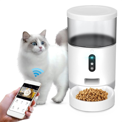 alimentador Cat Feeder With Camera automática do animal de estimação de 240V 4L Tuya Smart