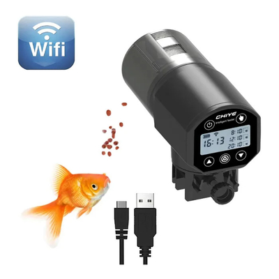 Alimentador automático RoHS do aquário de Wifi do alimentador dos peixes do LCD 200ml Smart