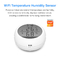 Tuya wifi sensor de temperatura e umidade controle remoto inteligente interno com display lcd