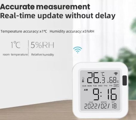 Glomarket Tuya Wifi Sensor inteligente de temperatura e umidade Sem fio para casa Termômetro Higrômetro Detector