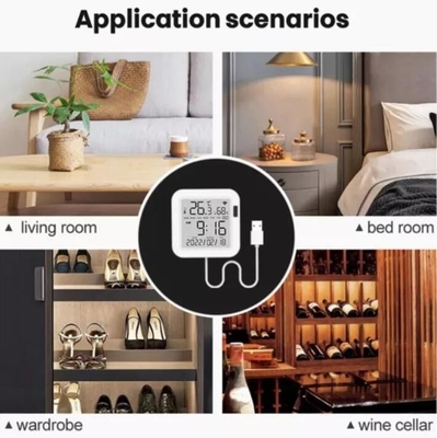 Glomarket Tuya Wifi Sensor inteligente de temperatura e umidade Sem fio para casa Termômetro Higrômetro Detector