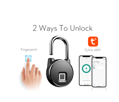Anti roubo da impressão digital Keyless recarregável esperta liga de zinco da segurança de USB do fechamento de Tuya