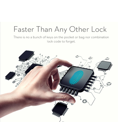 Anti roubo da impressão digital Keyless recarregável esperta liga de zinco da segurança de USB do fechamento de Tuya