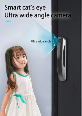Fechadura da porta larga esperta de Zigbee da câmera do ângulo do olho de gatos da fechadura da porta de Wifi do reconhecimento de cara de Tuya 3D