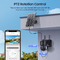 Glomarket Ubox Wifi / 4G Smart 12X ZOOM Luz refletora Bateria solar PTZ Câmera 6MP PIR Câmera de detecção humana