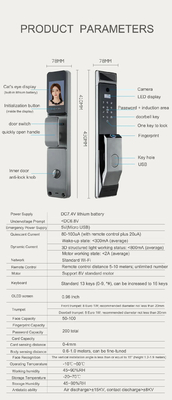 Glomarket Tuya Wifi Face Recognition Smart Door Lock Com Câmera