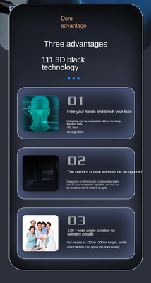 Glomarket Tuya Wifi Face Recognition Smart Door Lock Com Câmera