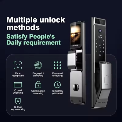 Glomarket Tuya Wifi Face Recognition Smart Door Lock Com Câmera
