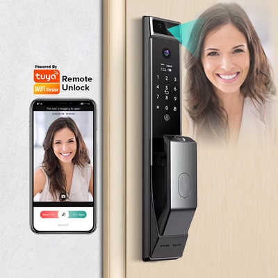 Glomarket Tuya Wifi Face Recognition Smart Door Lock Com Câmera