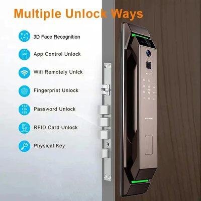 Glomarket 3D reconhecimento facial impressão digital Tuya Wifi Digital Smart Lock