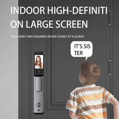 Fechadura de porta inteligente digital totalmente automática com reconhecimento facial e de impressões digitais