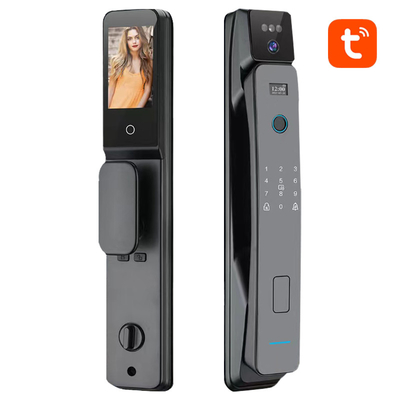 Fechadura de porta inteligente digital totalmente automática com reconhecimento facial e de impressões digitais