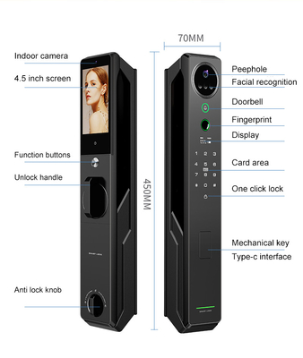 Localização de reconhecimento facial inteligente Tuya Smart intercomunicação visual