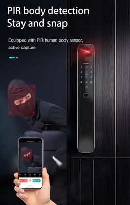 Fechadura de porta de reconhecimento facial inteligente de alta qualidade suporta 6 métodos de desbloqueio