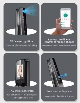 Reconhecimento facial fechamento inteligente totalmente automático Tuya Smart casa segura