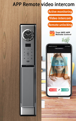 Fechadura de reconhecimento facial de luxo com interfone visual de alta qualidade e monitoramento em tempo real