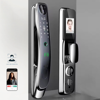 Tuya reconhecimento facial fechadura de porta inteligente Wi-Fi / impressão digital zigbee / veia do dedo opcional captura de olho de gato