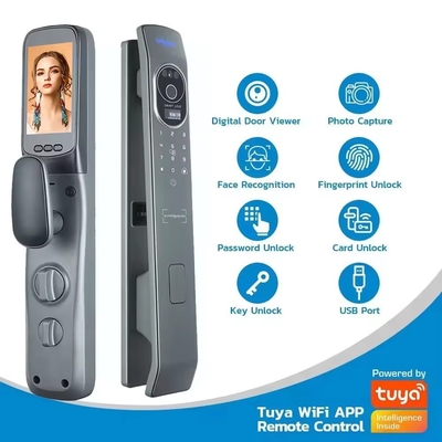 Glomarket Tuya Smart Door Lock 3d reconhecimento facial fechaduras inteligentes automáticas com câmera fechadura de porta de segurança biométrica inteligente