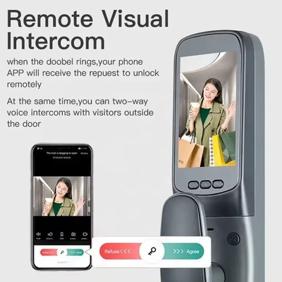 Glomarket Tuya Smart Door Lock 3d reconhecimento facial fechaduras inteligentes automáticas com câmera fechadura de porta de segurança biométrica inteligente