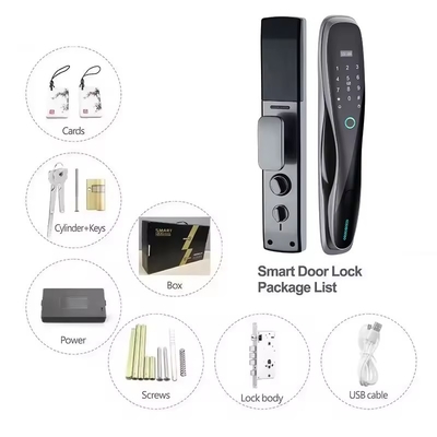 Glomarket 3D Face WIFI Smart Fechadura Inteligente Automática Impressão digital APP Cartão Chave Desbloquear Fechadura Inteligente de Porta Com Câmera