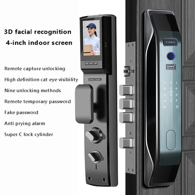 Glomarket Tuya Smart 3D Face Aplicativo de bloqueio de porta totalmente automático Desbloqueio remoto Impressão digital Smart Inteligente Fechadura de porta para casa inteligente