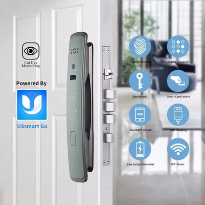 Glomarket Smart Tuya Wifi Fechadura Automática Alarme Impressão Digital Smart APP chave Segurança Password Digital fechadura automática