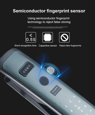 Glomarket Smart Tuya Wifi Fechadura Automática Alarme Impressão Digital Smart APP chave Segurança Password Digital fechadura automática