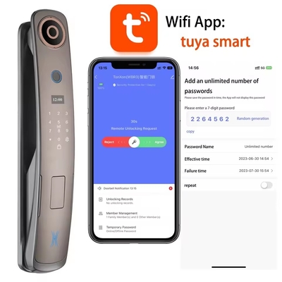 Glomarket 3d reconhecimento facial fechadura de porta inteligente com câmera digitais impressão digital fechaduras de segurança totalmente automática