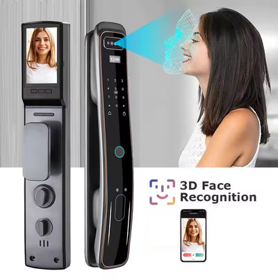 Glomarket Totalmente automático Tuya Wifi Smart Door Lock Controle de telefone celular Dedo digital Password Smart Lock Com Câmera