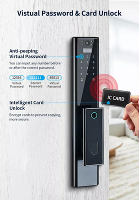 Glomarket Segurança Biométrica sem fio de impressões digitais Fechadura Inteligente Automática Fechadura Digital Password Card Fechadura Com Câmera