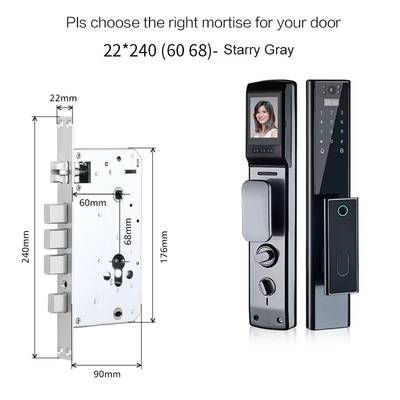 Glomarket Segurança Biométrica sem fio de impressões digitais Fechadura Inteligente Automática Fechadura Digital Password Card Fechadura Com Câmera