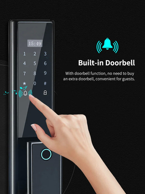 Glomarket Segurança Biométrica sem fio de impressões digitais Fechadura Inteligente Automática Fechadura Digital Password Card Fechadura Com Câmera