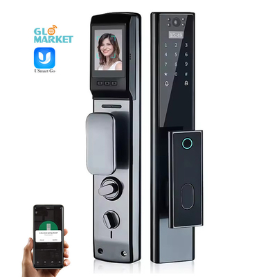Glomarket Segurança Biométrica sem fio de impressões digitais Fechadura Inteligente Automática Fechadura Digital Password Card Fechadura Com Câmera