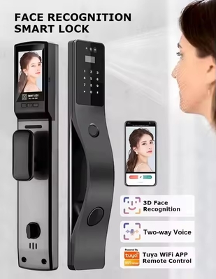 Glomarket Tuya Reconhecimento Facial Fechadura de Porta Inteligente Segurança Senha Digital Impressão Digital Fechaduras Inteligentes