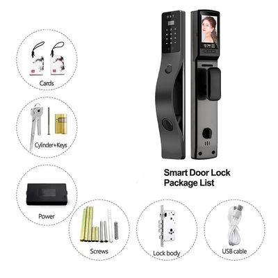 Glomarket Tuya Reconhecimento Facial Fechadura de Porta Inteligente Segurança Senha Digital Impressão Digital Fechaduras Inteligentes