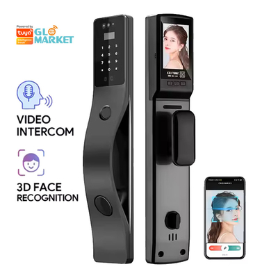 Glomarket Tuya Reconhecimento Facial Fechadura de Porta Inteligente Segurança Senha Digital Impressão Digital Fechaduras Inteligentes