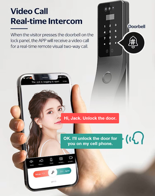 Glomarket Tuya Reconhecimento Facial Fechadura de Porta Inteligente Segurança Senha Digital Impressão Digital Fechaduras Inteligentes