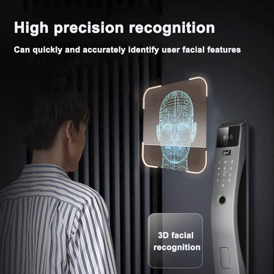 Glomarket 3d reconhecimento facial Smart Door Lock Tuya Intercom vídeo em tempo real Wifi Inteligente Fechadura de porta com impressão de palma