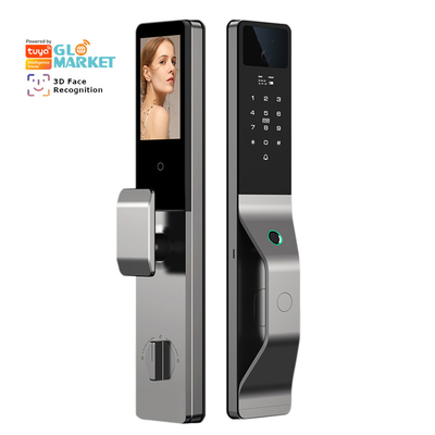 Glomarket Alumínio Ligação Automática Tuya Smart Door Lock 3d Face Recognition Video Intercom Digital Fingerprint Lock
