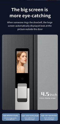 Glomarket Alumínio Ligação Automática Tuya Smart Door Lock 3d Face Recognition Video Intercom Digital Fingerprint Lock
