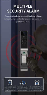 Glomarket Alumínio Ligação Automática Tuya Smart Door Lock 3d Face Recognition Video Intercom Digital Fingerprint Lock