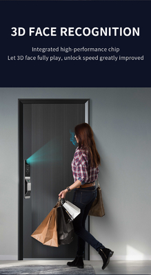 Glomarket Alumínio Ligação Automática Tuya Smart Door Lock 3d Face Recognition Video Intercom Digital Fingerprint Lock