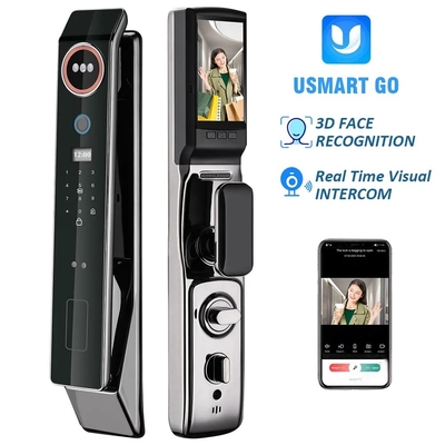 Glomarket Preço de fábrica Wifi App Smart Door Lock Com Reconhecimento Facial Biométrico Impressão Dental Cerradura Suporte Função de Intercomunicador