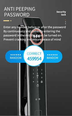 Glomarket Preço de fábrica Wifi App Smart Door Lock Com Reconhecimento Facial Biométrico Impressão Dental Cerradura Suporte Função de Intercomunicador