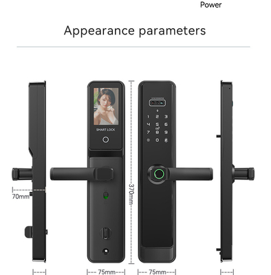 Glomarket Tuya Wifi Smart Lock Alumínio Porta de Madeira Reconhecimento Facial Impressão da Palma Impressão Biométrica Digital Smart Lock