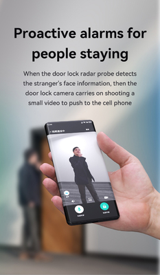 Glomarket Tuya Wifi Smart Lock Alumínio Porta de Madeira Reconhecimento Facial Impressão da Palma Impressão Biométrica Digital Smart Lock