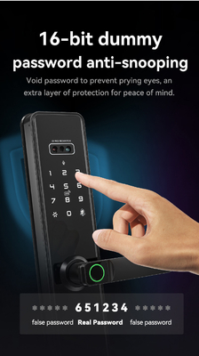 Glomarket Tuya Wifi Smart Lock Alumínio Porta de Madeira Reconhecimento Facial Impressão da Palma Impressão Biométrica Digital Smart Lock