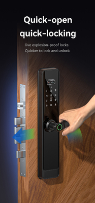 Glomarket Tuya Wifi Smart Lock Alumínio Porta de Madeira Reconhecimento Facial Impressão da Palma Impressão Biométrica Digital Smart Lock