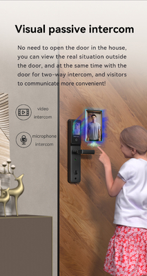Glomarket Tuya Wifi Smart Lock Alumínio Porta de Madeira Reconhecimento Facial Impressão da Palma Impressão Biométrica Digital Smart Lock